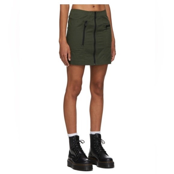 EUC MCQ Alexander McQueen- Green Military Pocket Skirt. Size S - Picture 2 of 13
